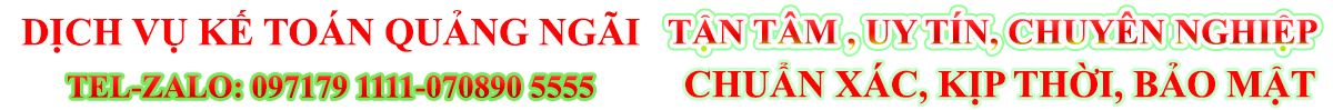 Dịch vụ kế toán Quảng Ngãi
